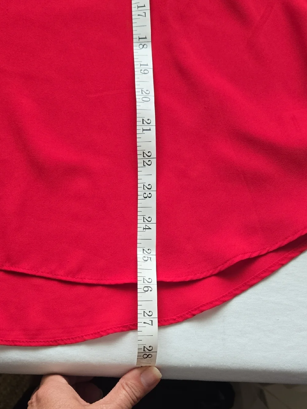Women's Red Cold-Shoulder Ruffle Blouse - Picture 10 of 10